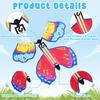 120 Pcs Flying Butterfly Toys Wind Up Flying Butterfly Card Surprise Gifts Butterfly Fairy Flying Toy In The Book Rubber Band