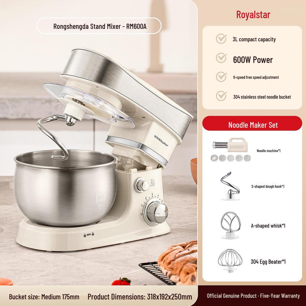 KJ&SH Multifunctional Dough Mixer & Egg Beater - Automatic Household Baking & Fresh Milk Machine