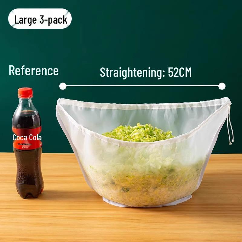Vegetable Drain & Filter Bag - Dumpling Filling Squeezer & Soy Milk Strainer for Household Use