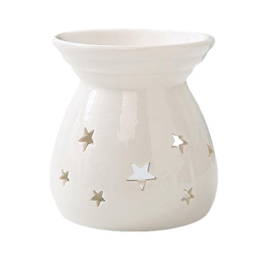 Ceramic Tea Light Candle Holder Small Essential Oil Burner Wax Melt Warmer Aromatherapy Aroma Diffuser for Home Bedroom Decor
