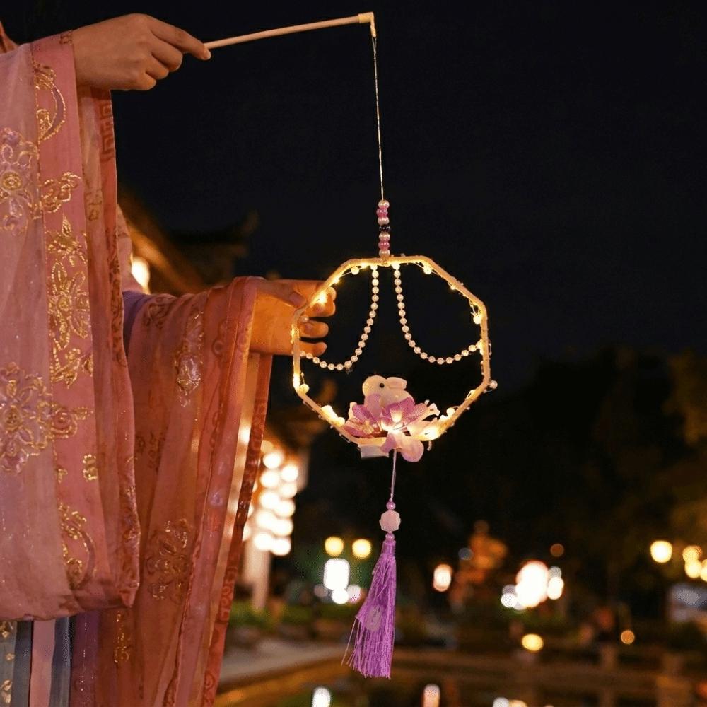 Handmade Children's Rabbit Lantern DIY Material Bag Mid-Autumn Festival Lamp  Hanfu Accessories