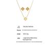 Qiong Yao 18K Gold Plated Four-Leaf Clover Zirconia Stud Earrings & Necklace Set