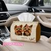 1pc, 2D Flat Printing, Tissue Box Modern Cute Realistic Artistic Tissue Box, - Yorkshire Terrier Dog Pair Durable Polyester Fabric for Kitchen, Living