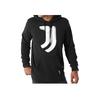 Adidas Juventus Pattern Print Hoodie Long Sleeve Sweatshirt Men Tops Black GR2919