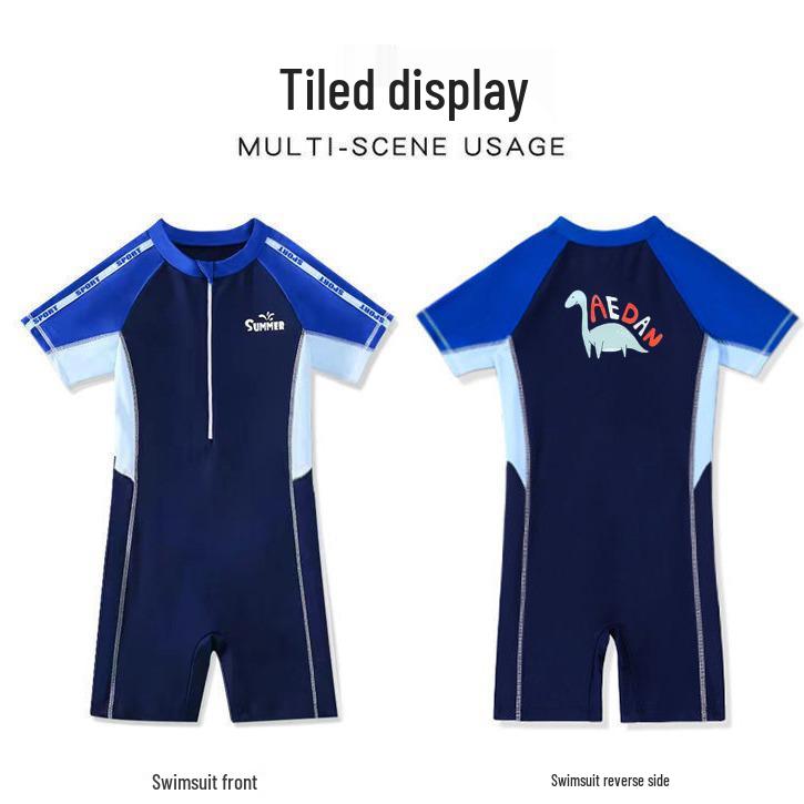 Chłopięcy jednoczęściowy strój kąpielowy szybkoschnący dla dzieci - Trening profesjonalny