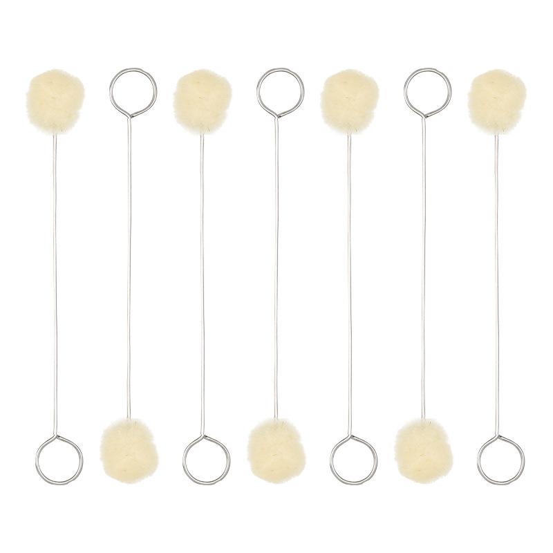 10PCS Dyeing Wool Ball Brush for Leather Carving Dyeing Paste Coloring Leather Care Tool