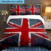 British Flag Artwork 3PCS Bedding set,Ideal for 1pc Duvet Cover And 2pcs Pillowcases Perfect for Fan gift,Ideal for Bedroom, Dormitory