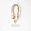 Women Short Wrist Pearl Chain Phone Lanyard Metal Buckle