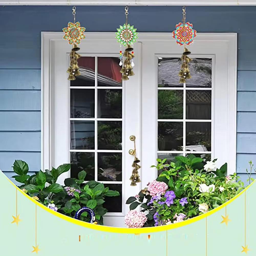 Retro Metal Wind Chime Loud Christmas Bell String Witchy Pagan Supplies Iron Cow Bells  Christmas