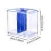 Betta Fish Tank Aquarium Sturdy Decorative Transparent with Divider Bowl for Home Office