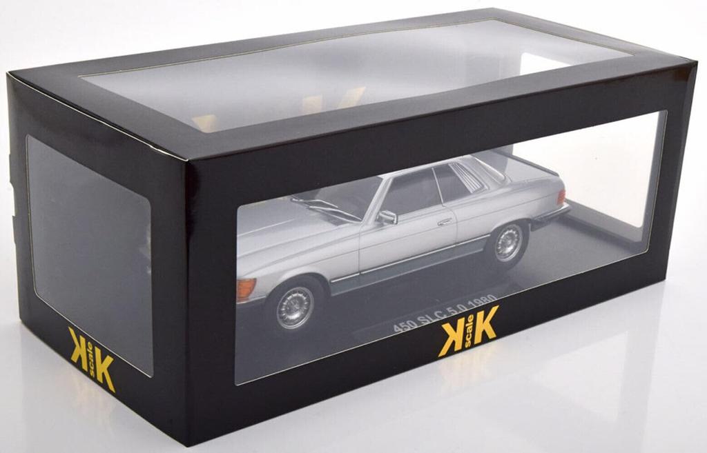 Scale 450 SLC C107 1980 Silver Diecast Car KK-Scale 1/18 Mercedes-Benz 5.0 (KKDC180793) [Used]
