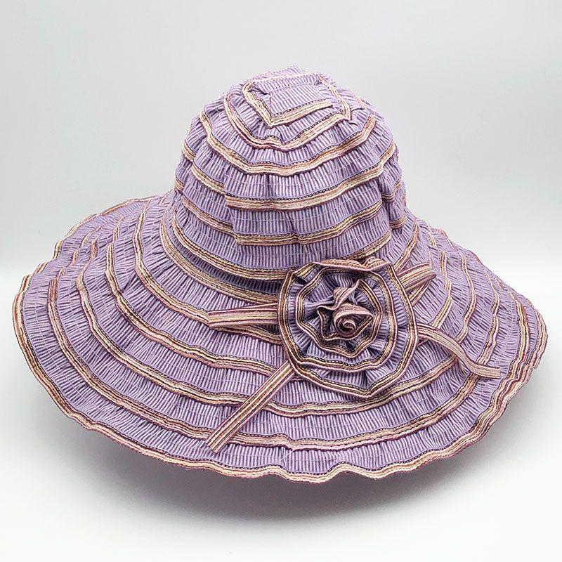 Summer Hat Women's New Style Sun Protection Sun Shading Beach Trip Foldable UV Resistant Women's Cool Hat Big Brim