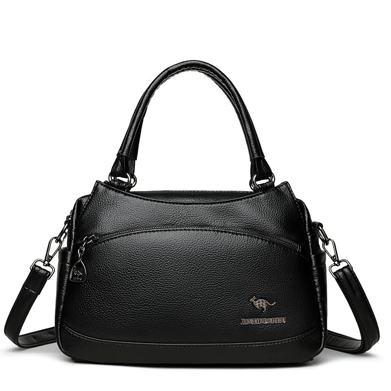 Women's Bag Middle-Aged Mother Bag Pu Shoulder Messenger Bag Handbag