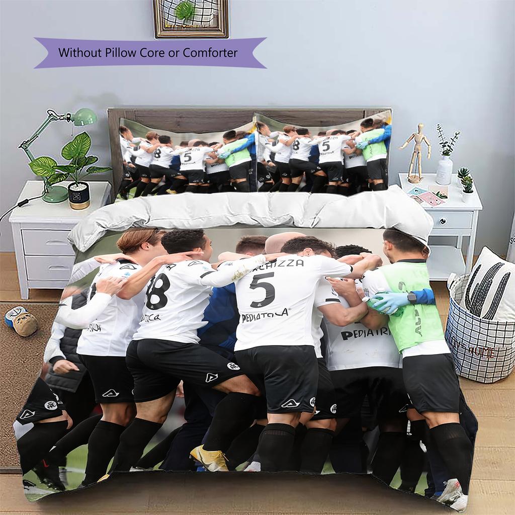 Spezia Calcio Pattern Bedding Home Decoration Birthday Gift (1 * duvet cover + 2 * pillowcase, without core)