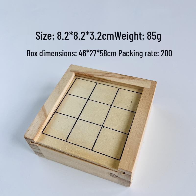 XO Wooden Tic Tac Toe Casual Battle Tabletop Game