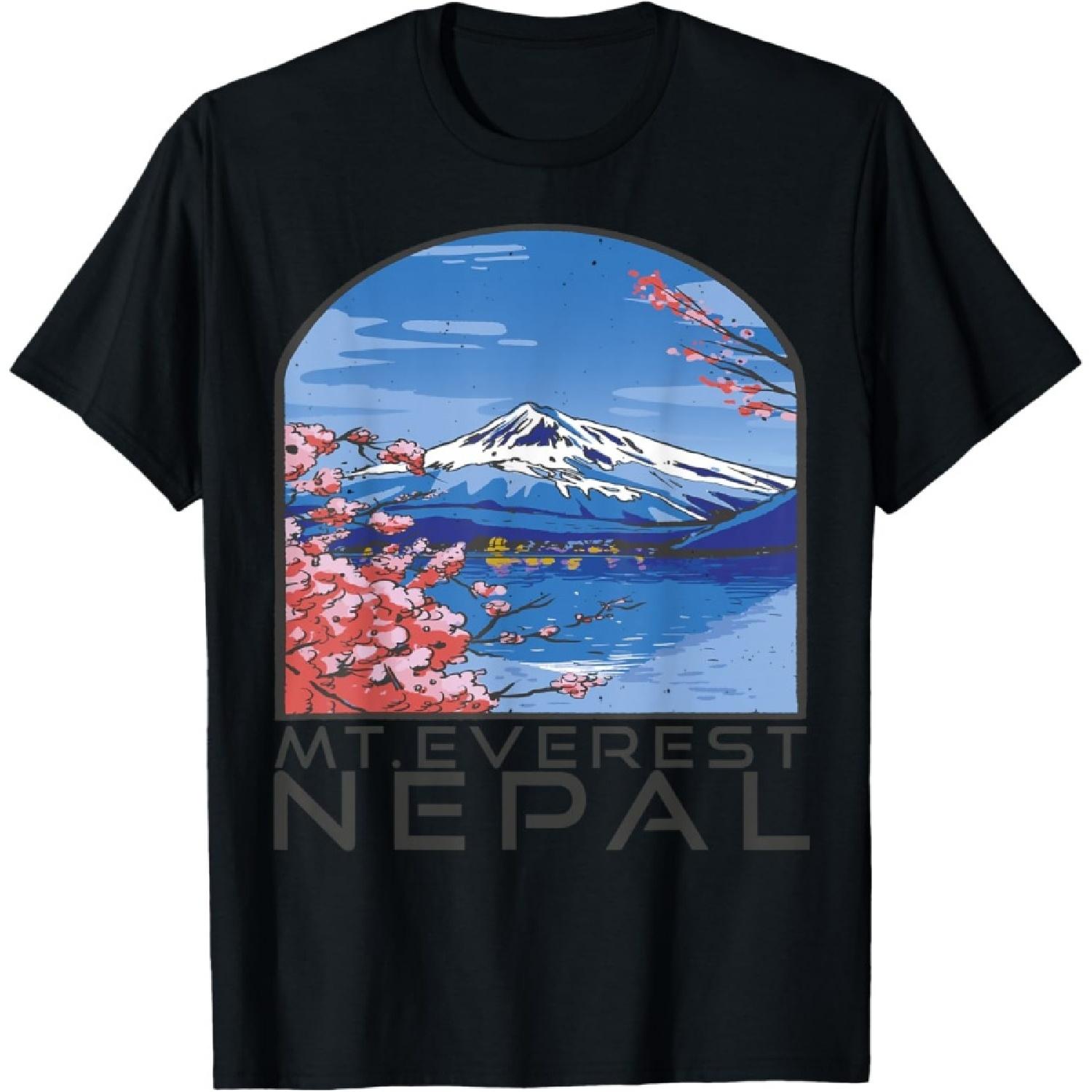 Mount Everest Retro Mountain Mountaineer Tourist Nepal T-Shirt S