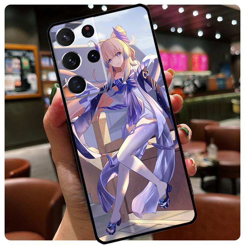 

Genshin Impact Sangonomiya Kokomi Phone Case For Samsung Galaxy S24 Ultra S20 S21 S22 S23 S25 Ultra S9 S10 Plus S25 FE Cover Galaxy S24 Plus