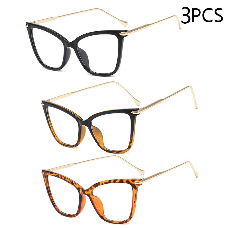 Ladies Retro Cat Eye Anti Blue Light Computer Glasses Reading And Playing Games To Protect Eyes