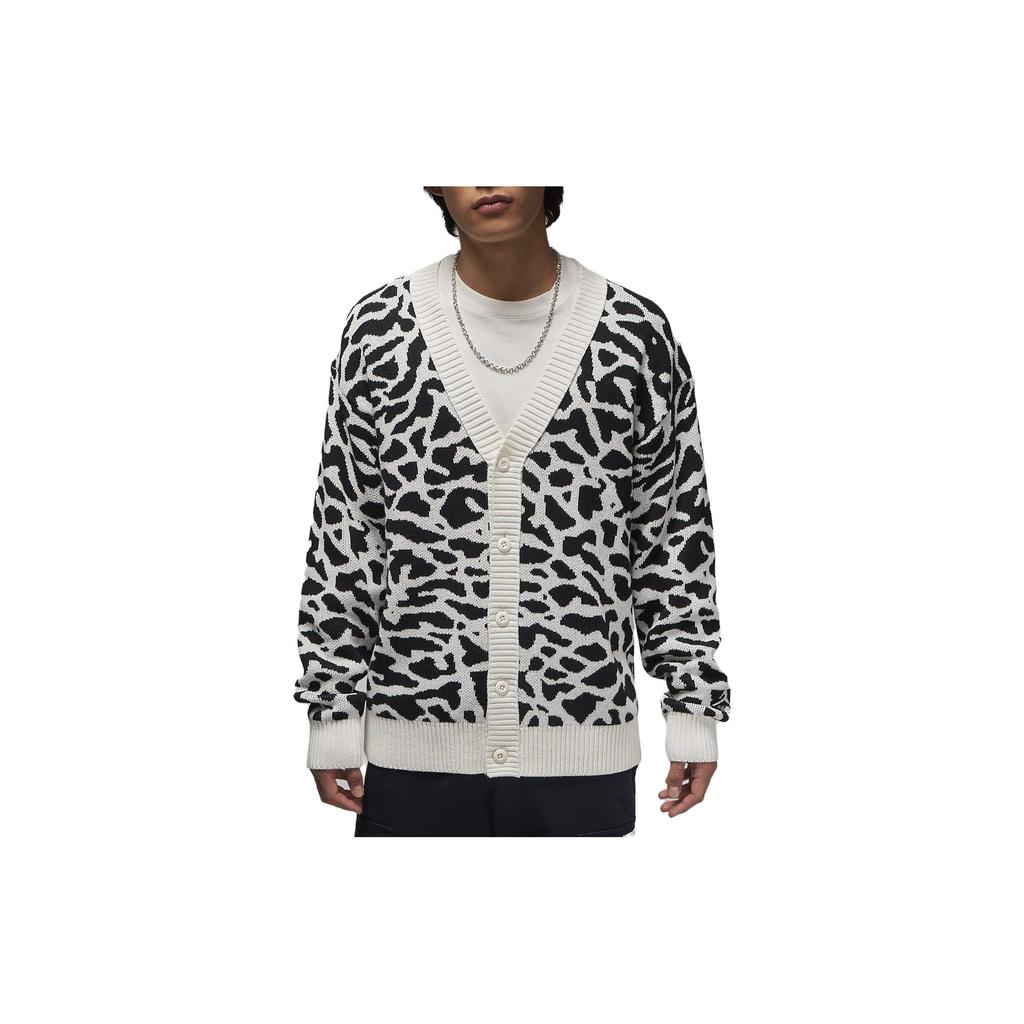 Jordan Cardigan in maglia Fight Heritage (Dimensionamento dell'Asia) Bianco Cemento Grigio Uomo Streetwear DV7574-030