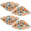 4pcs Microwave Bowl Cover Colorful Fruit Pattern Heat Resisting Anti-Slip Mat For Hot Bowls Kitchen Supplies Bowl Holder