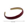 Vintage Red Headband Female Autumn Winter Leather Premium Headband High Cranial Crown Hair Accessories