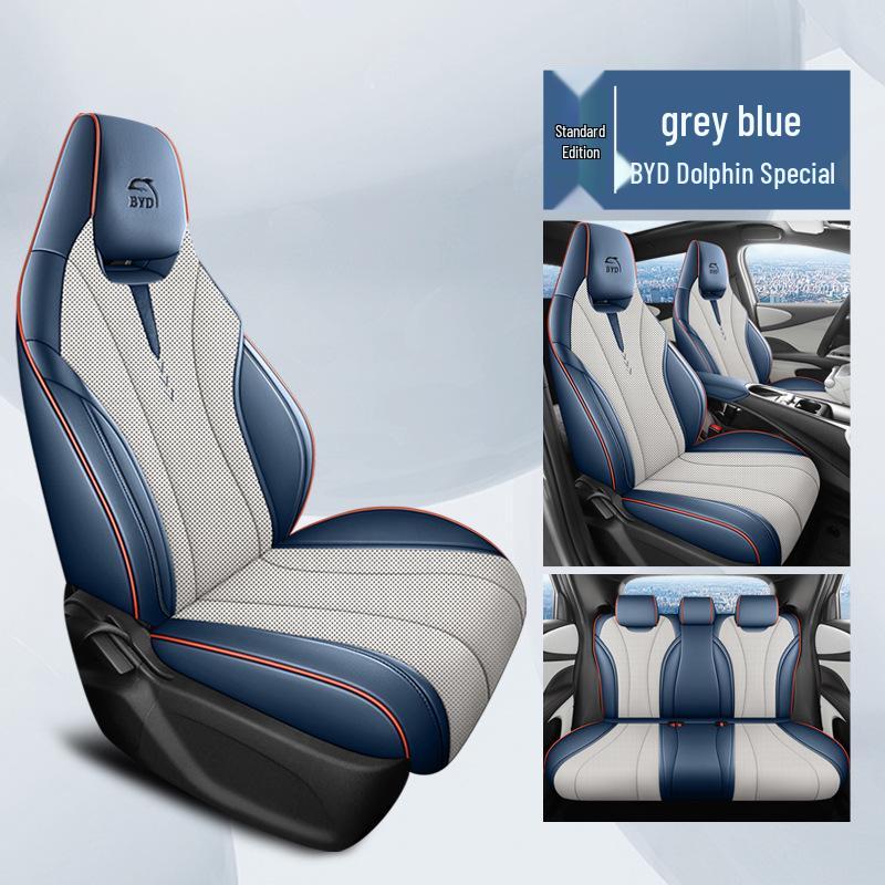 BYD Dolphin Perforated Leather Car Seat Cushion - All-Season Full Surround for Electric Cars