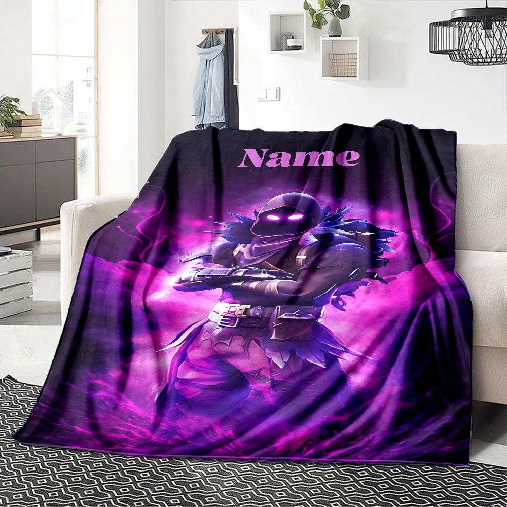 Custom Name Arsenal Roses Artwork Blanket for Couch & Bed, Plush Cozy Fuzzy Blanket Super Soft & Warm Blankets for Fall and Winter. 0908169
