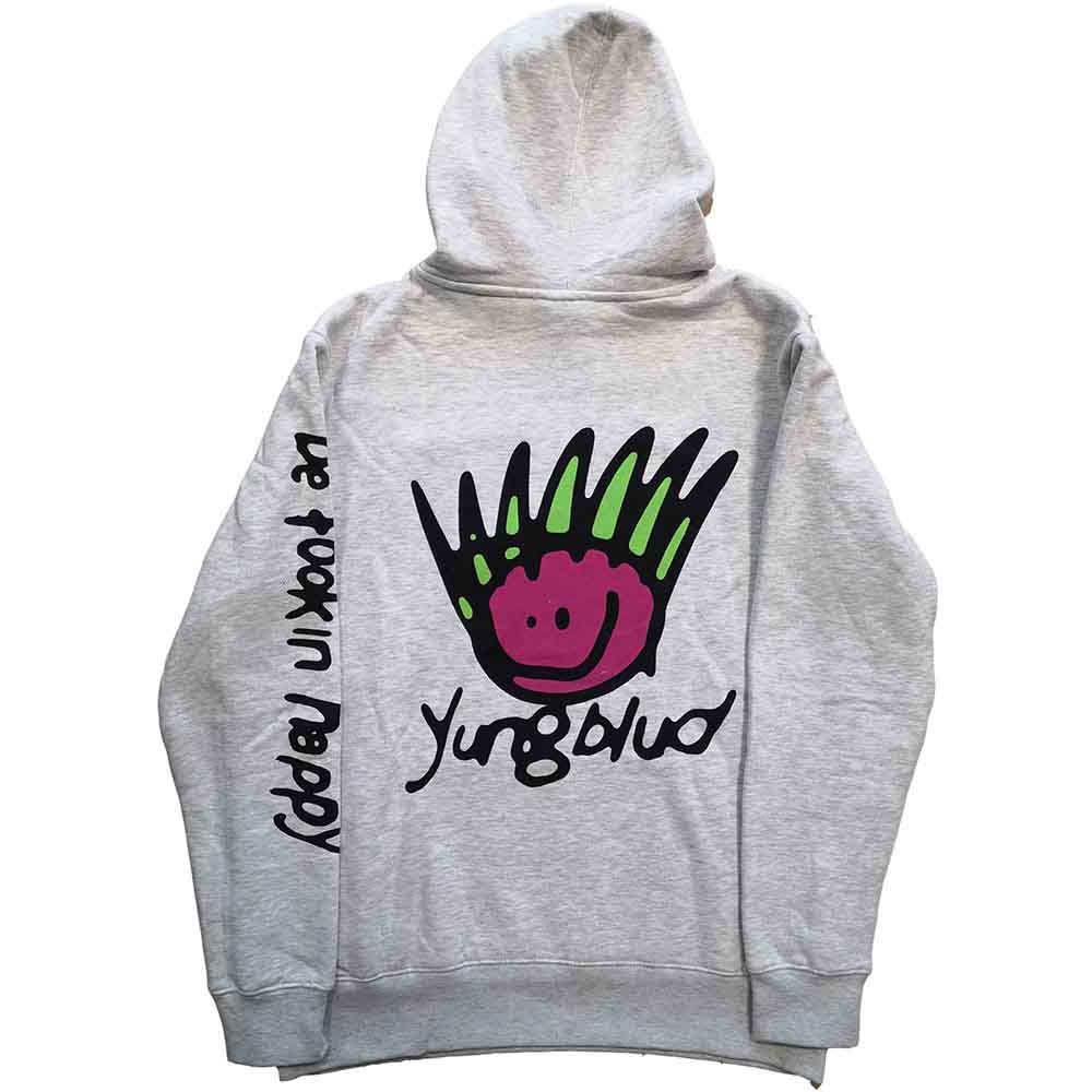 Yungblud Unisex Adult Face Back Print Pull Over Długi rękaw Bluza z kapturem