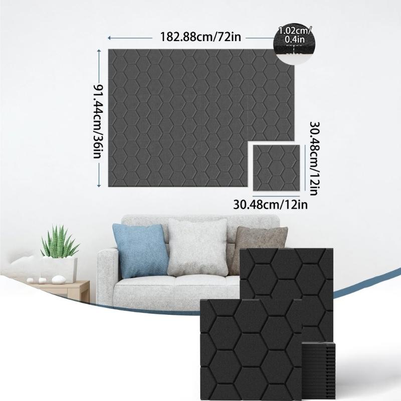 High Efficiency Soundproof Wall Panels Sound Absorption Panels Reducing Noise for Rooms Enhanced Focusing for Workplaces