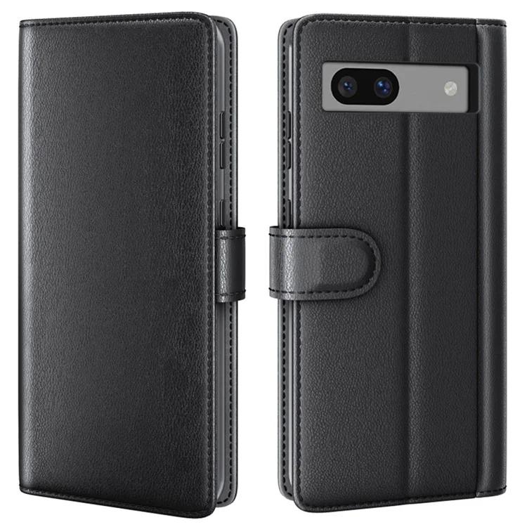 

For Google Pixel 7a Case Genuine Split Leather Wallet Phone Cover with Card Holder