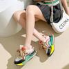 New Lace Up Iridescent Pearl Chain Decorative Women's Vulcanized Shoes Women's Platform Sneakers  Zapatos De Mujer  Women Shoes