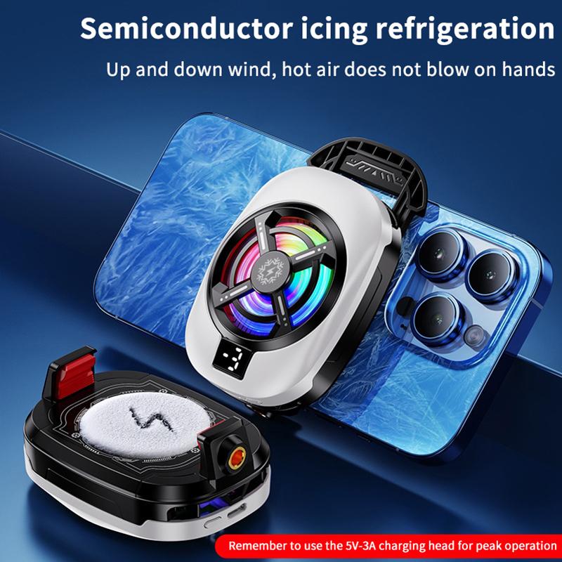 Polovodičový chladicí ventilátor na mobilní telefon Radiátor Zadní klip Pro Hry/Živé vysílání Chladič telefonu Pro Iphone Android Univerzální