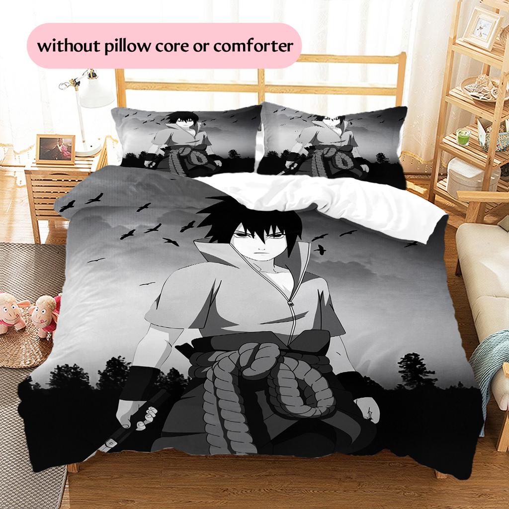 Uchiha Sasuke Anime Bedding Set, Classic Ninja Theme Bedroom Decoration, Collector Home Gift.chl