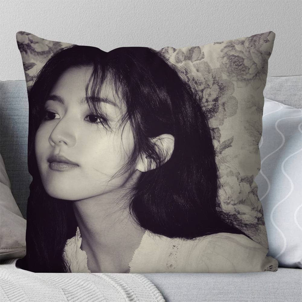 Korean Celebrity SShin Eun Soo Pillow Case Fashion Square Pillowcase Bedroom Sofa Room Ins Decoration Leisure