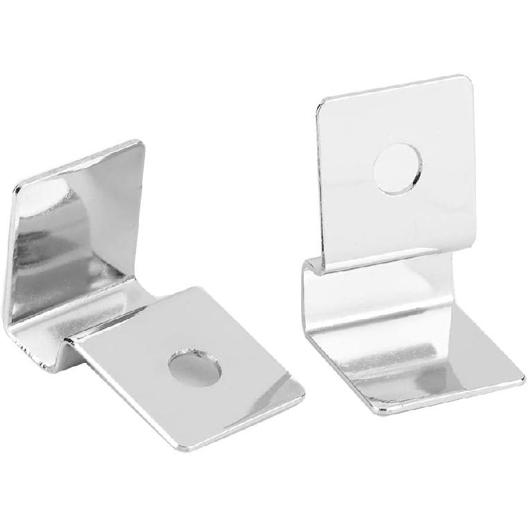 4Pcs Pssopp Aquarium Cover Bracket, Fish Glass Cover Clip Stainless Steel Aquarium Glass Covers Support Bracket Holders Universal Lid Clips for