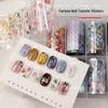 Starry Sky Cat Cartoon Nail Art Stickers Set