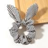 Striped Rabbit Ear Bow Headband - Pure Cotton Korean Style Elastic Hair Tie