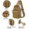 1pc Men's Shoulder Bag, Adjustable Tactical Chest Bag, Waterproof Portable Chest Bag Perfect For Travel, Camping, Outdoor Sports