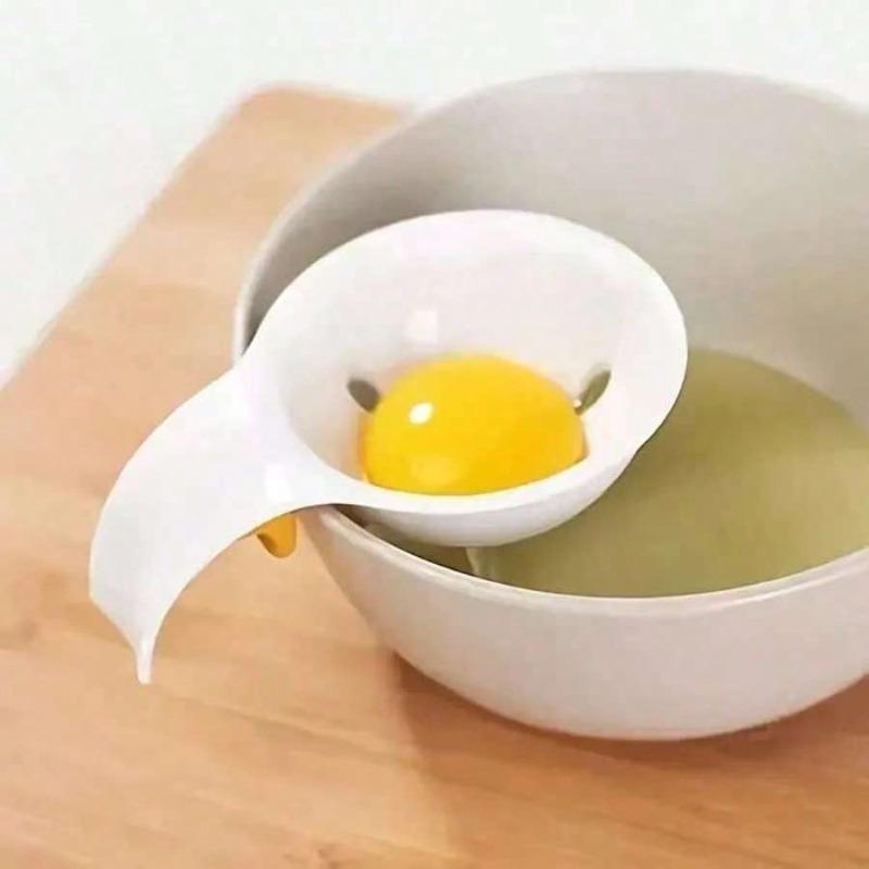 1-Piece Egg Yolk Separator - BPA-Free Plastic Egg White Strainer for Baking & Cooking, Easy-Clean Gadget with Precision Spout