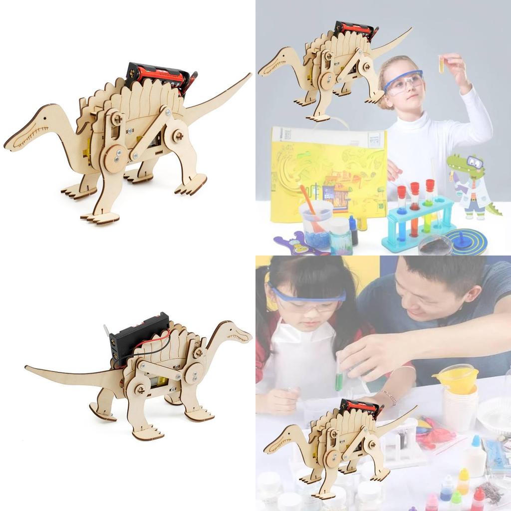 Pädagogisches DIY Holz Elektrisch Mechanisch Stachel Drache Spielzeug Für Junge Kreative Köpfe Entwicklung