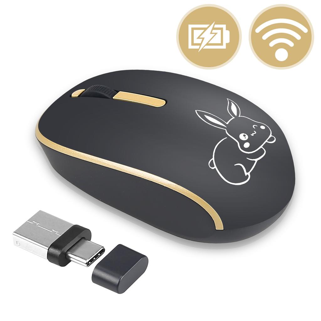 Applicable To General Computer Hua USB + Typec Wireless Mouse Girls Mouse