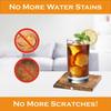 Divit Coasters Wooden for Drinks, Eco-Friendly, Absorbent, Antique Look Handcrafted Coasters (Hut)