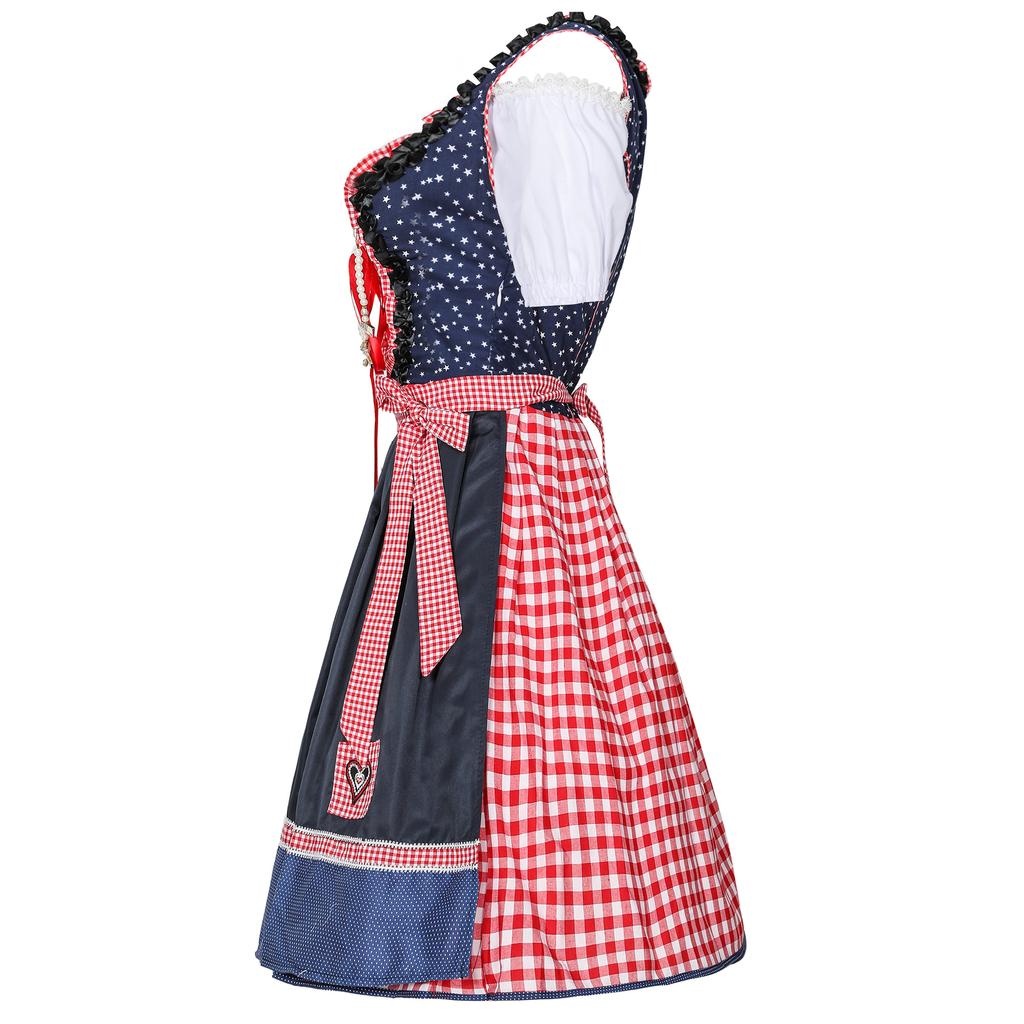 German Bavarian Skirt Copay Oktoberfest Costume Adult, Female Festival Folk Dance Uniform
