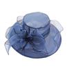 Floral Organza Wide Rim Church Fascinator Lady Tea Party Summer Beach Sun Hat