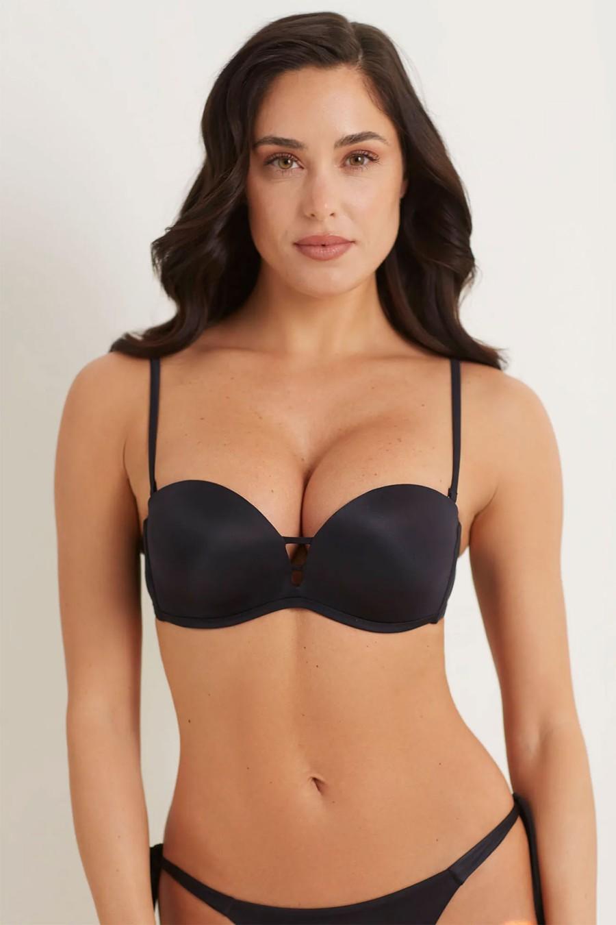 

Yamamay Double Push Up Swimsuit Top (107001) 42B прозорий колір чорний