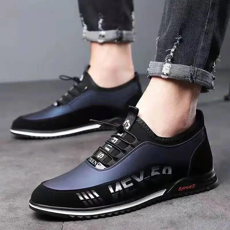 Men Casual Shoes Fashion Breathable British Mens Sneakers  Spring New Sport Flat Comfortable Driving Shoes Peas Shoes
