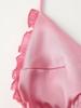 Silk Satin V-neck Backless Spaghetti Strap A-line Dress for Women - New European American Style