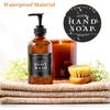 White Waterproof Soap Labels for Plastic/Glass Bottles, Bathroom/Kitchen Hand Soap Dispenser Label Stickers, Removable Cleaning Bottle Labels for