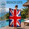 British Flag Artwork Beach Towel, Quick-drying, Easy To Care For, Suitable for Both Fitness and Beach Vacations,Sports Essential