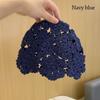 Flowers Beret Cap Lace Skullies Hat Breathable Knitted Hat  for Women
